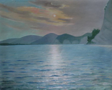 Картина под названием "Calm Sea" - Валерий Кленов, Подлинное произведение искусства, Масло