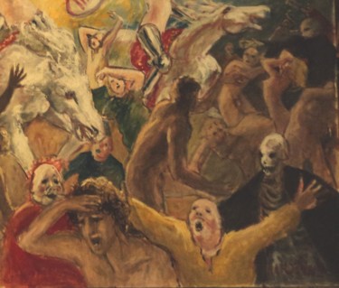 Peinture intitulée "Chevalières de l'Ap…" par Claude Hardenne, Œuvre d'art originale