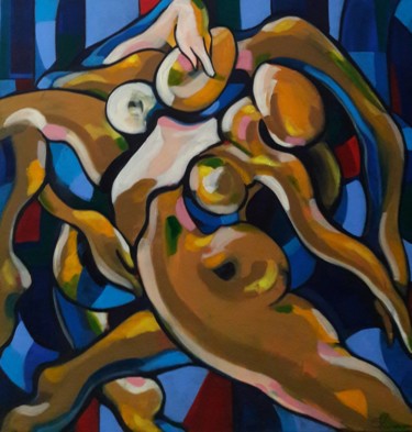 Peinture intitulée "" Une danse de l'am…" par Sam Keusseyan, Œuvre d'art originale, Acrylique
