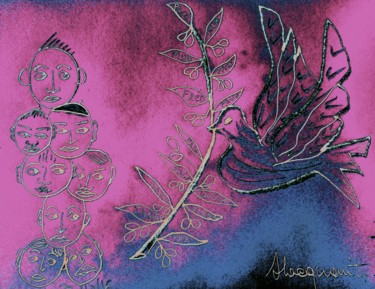 Disegno intitolato "img-20161Portiamo l…" da Mateci-Antonio Lucio Rudy Lacquaniti, Opera d'arte originale, Matite colorate