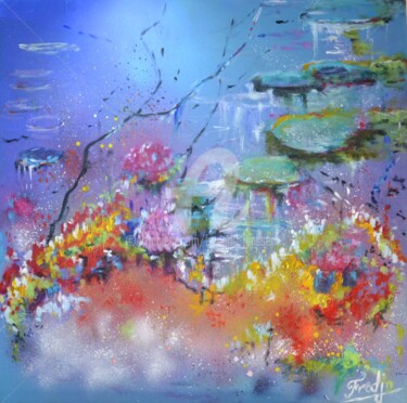 Peinture intitulée "Unis-vers-la-couleu…" par Frederic Janssens (Fredj), Œuvre d'art originale, Acrylique
