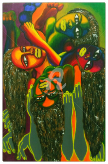 Peinture intitulée "THE GRAY WALK" par Poonam Tiwari, Œuvre d'art originale, Acrylique
