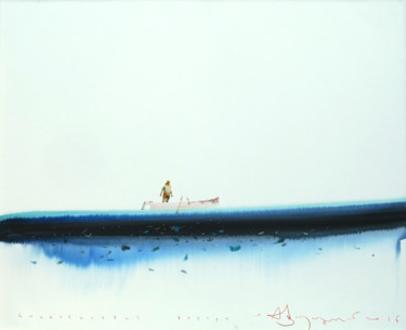 Painting titled "Спокойствие внутри" by Alexander Votsmush, Original Artwork, Watercolor