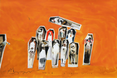 Painting titled "Сияние золота" by Alexander Votsmush, Original Artwork, Watercolor