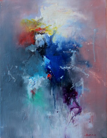 Nuances Océanes Peinture intitulée "Nuances Océanes" par Severo Sanchez Alvarez (Severo), Œuvre d'art originale, Huile