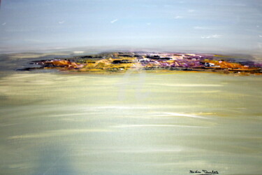 Peinture intitulée "une-ile-et-la-mer.j…" par Didier Duclos, Œuvre d'art originale, Acrylique