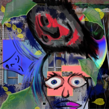 Digitale Kunst mit dem Titel "Abrissbirne" von Manfred Hoppe, Original-Kunstwerk, Digitale Malerei