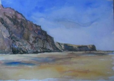 Peinture intitulée "Falaise près du "Bl…" par Claude Hardenne, Œuvre d'art originale