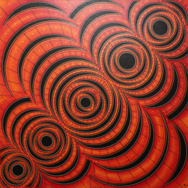 Alignement Peinture intitulée "Alignement" par Jonathan Pradillon, Œuvre d'art originale, Acrylique Monté sur Châssis en bois