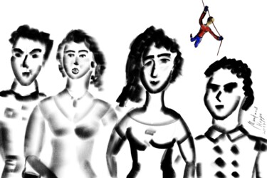 Digitale Kunst mit dem Titel "Veranstaltung" von Manfred Hoppe, Original-Kunstwerk, Digitale Malerei