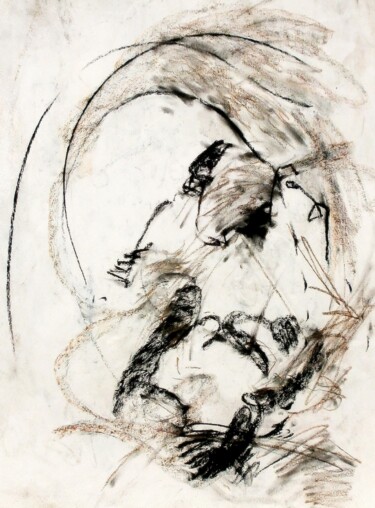 Morticia - Abstraction - Abstract drawing - dessin abstrait 「Morticia - Abstract…」というタイトルの描画 Davidian Gotis Abstraction Abstraiteによって, オリジナルのアートワーク, 木炭