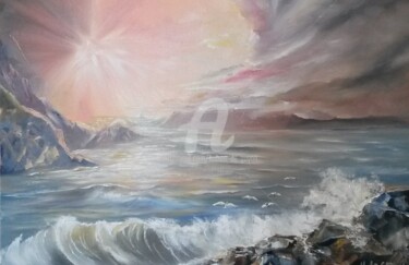 Peinture intitulée "marine" par Hubert De Guyon, Œuvre d'art originale, Huile