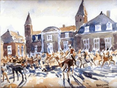 Peinture intitulée "La bénédiction des…" par Claude Hardenne, Œuvre d'art originale