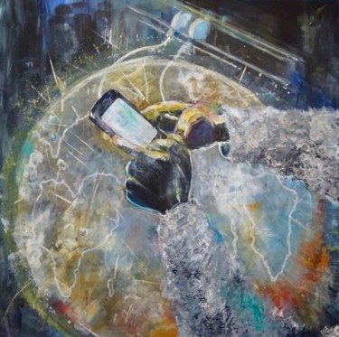 Peinture intitulée "message à la terre" par Isabelle Reygaerts, Œuvre d'art originale, Acrylique