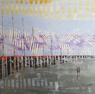 Malerei mit dem Titel "LES EOLIENNES" von Jean-Humbert Savoldelli, Original-Kunstwerk, Acryl
