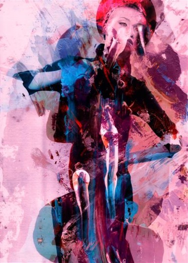 Grafika cyfrowa / sztuka generowana cyfrowo zatytułowany „Almost like a saint…” autorstwa Tomasz Rolko, Oryginalna praca, Ko…