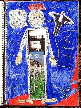 Collagen mit dem Titel "1992" von Zoran Komatinović, Original-Kunstwerk