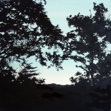 Painting titled "Crépuscule" by Catnplasticienne, Original Artwork, Acrylic