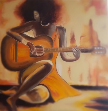 MUSIQUE COLOREE Peinture intitulée "MUSIQUE COLOREE" par Michele Devinante, Œuvre d'art originale, Huile
