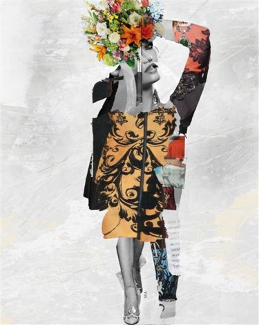 Grafika cyfrowa / sztuka generowana cyfrowo zatytułowany „Spring lady” autorstwa Tomasz Rolko, Oryginalna praca, Kolaże
