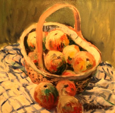 Peinture intitulée "pommes..." par Claude Hardenne, Œuvre d'art originale