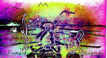 Disegno intitolato "img-20170110 L'orsa…" da Mateci-Antonio Lucio Rudy Lacquaniti, Opera d'arte originale, Matite colorate