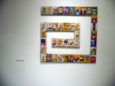 Collagen mit dem Titel "wandobjekt -rekapit…" von Zoran Komatinović, Original-Kunstwerk