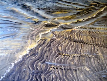 Peinture intitulée "Clapotis à Palavas" par Geneviève Baud Caizergues, Œuvre d'art originale, Huile