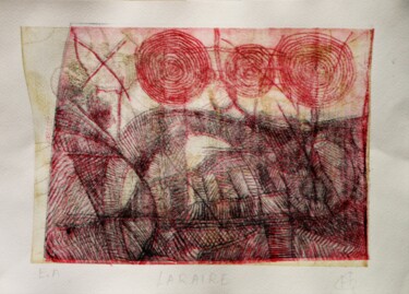 Gravures & estampes intitulée "Laraire" par Philippe Casaubon, Œuvre d'art originale, Gravure