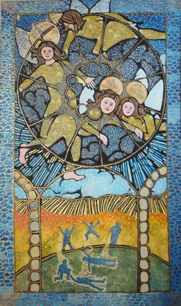 Peinture intitulée "les anges" par Olivier Le Gac, Œuvre d'art originale, Acrylique