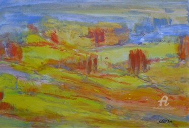 Peinture intitulée "Paysage coloré" par Patrick Jossier, Œuvre d'art originale, Acrylique