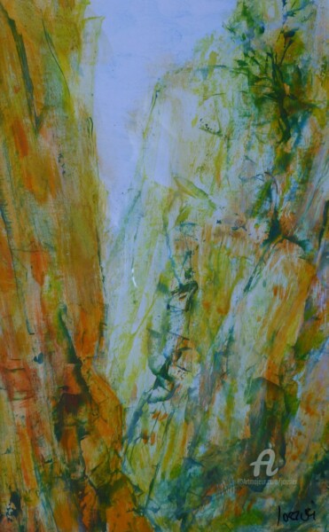 Peinture intitulée "Passage etroit" par Patrick Jossier, Œuvre d'art originale, Acrylique