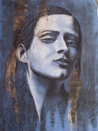 L'aguicheuse Collages intitulée "L'aguicheuse" par Christelle Fontenoy, Œuvre d'art originale, Papier