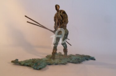 Sculpture intitulée "Pecheurs  aux gaffe…" par Olivier Lecourtois, Œuvre d'art originale, Métaux