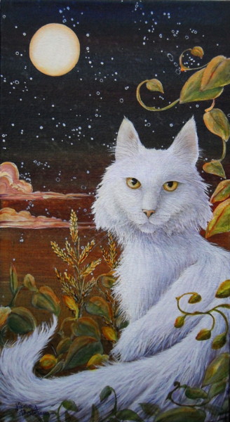 Painting titled "As Night Creeps in…" by Victoria Armstrong, Original Artwork, Acrylic