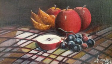 Peinture intitulée "Nature morte de fru…" par Charles Corbin, Œuvre d'art originale, Huile