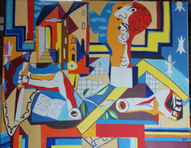 Peinture intitulée "L'atelier" par Gilles Fouque, Œuvre d'art originale