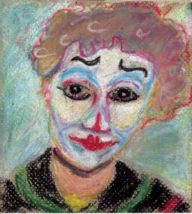 Desenho intitulada "Mon clown" por Grégoire Koboyan (Cricorps), Obras de arte originais, Pastel