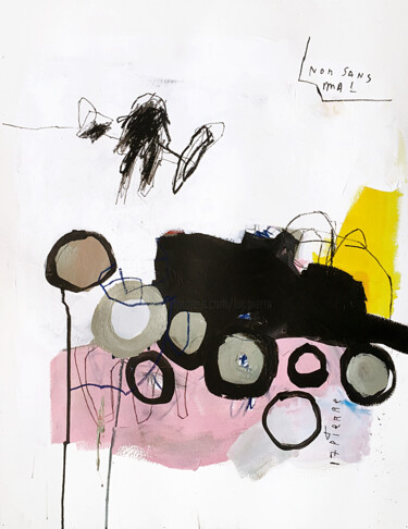 Peinture intitulée "NON SANS MAL" par Luc Pierre, Œuvre d'art originale, Acrylique