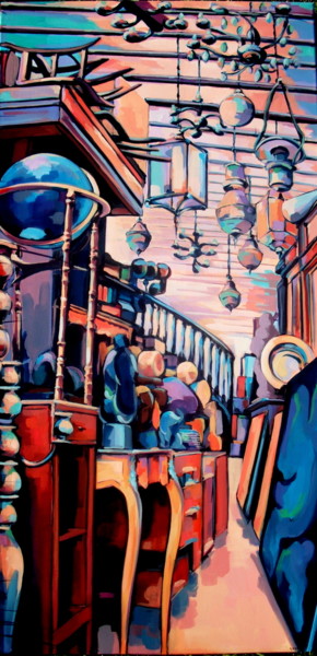 Schilderij getiteld "Brocante" door Veronique Gaudin, Origineel Kunstwerk, Acryl