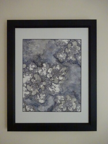 Painting titled "Abstract 5" by Elke Matthaeus, Original Artwork, Ink