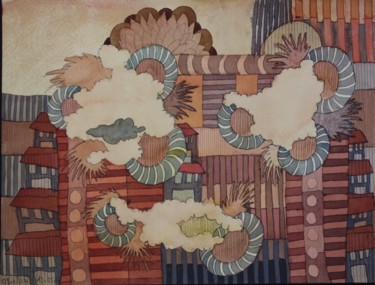 Peinture intitulée "2017-01-10-dessin-5…" par Delphine Mabed, Œuvre d'art originale