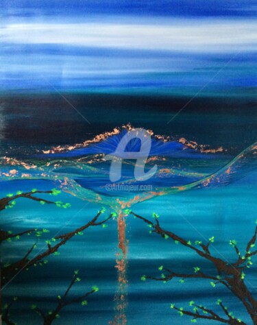 Peinture intitulée "CELESTE" par Marilyne Lavoisier, Œuvre d'art originale, Acrylique