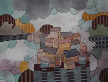 Peinture intitulée "2016-12-16.jpg" par Delphine Mabed, Œuvre d'art originale, Aquarelle