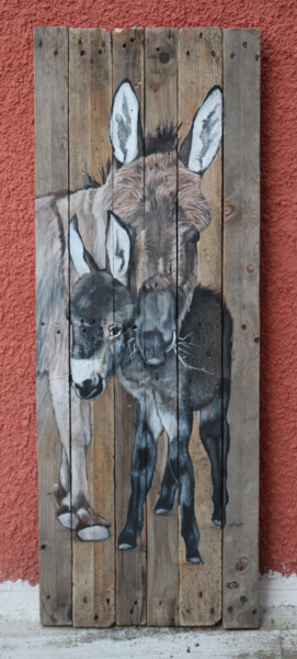 Peinture intitulée "Fanny et Césario" par Elisabeth Begot, Œuvre d'art originale, Acrylique