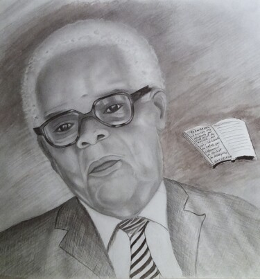 Dessin intitulée "Aimé CESAIRE" par Charles Corbin, Œuvre d'art originale