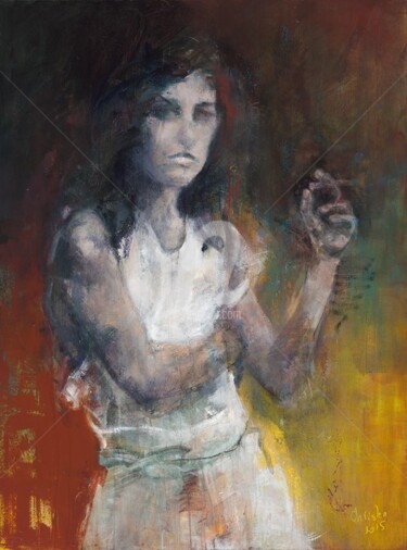 Peinture intitulée "L peut s'effacer" par Chrislen, Œuvre d'art originale, Acrylique