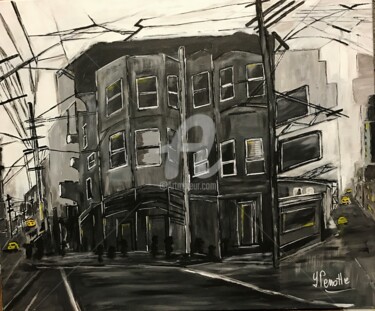Peinture intitulée "Maison ancienne San…" par Yves Perrotte, Œuvre d'art originale, Acrylique