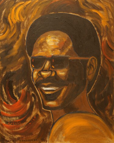 Peinture intitulée "Stevie Wonder" par Pierre Paszkowski, Œuvre d'art originale, Huile