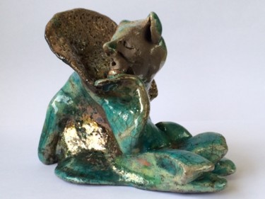 Peinture intitulée "chimere-4-raku.jpg" par Eve Ducharme, Œuvre d'art originale